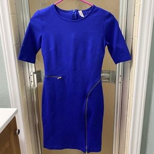 Royal blue body con dress